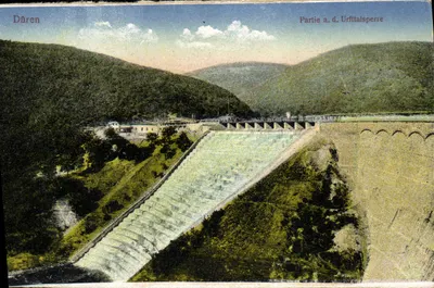 Düren — Parte da Urffitalsperre — Carta postal antiga