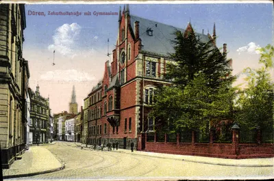 Düren, Zehnthoffstraße com Gymnasium — número de série não visível
