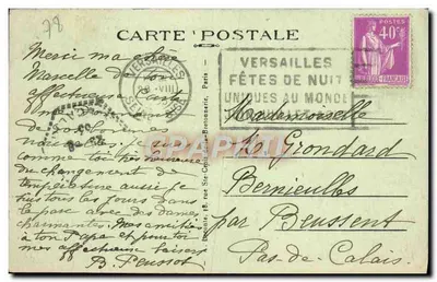 Versailles — Het Kasteel - Het Park - Het Bassin van Latone en de Grote Wateren — A. L. n°98 — Achterkant