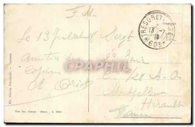 Taranto — Pałac Urzędów — Wyd. Nicola Picciarelli, Mediolan — N. 2604 — Rewers