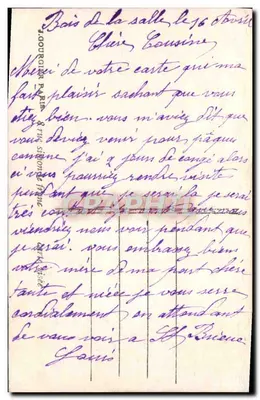 Żołnierz w mundurze — piszący list — J. Courcier, Paryż, nr 256 — Rewers