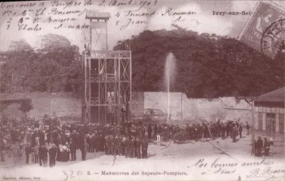 Manobras dos Bombeiros — Concurso de Bombeiros de Ivry-sur-Seine — Gauntrot, editor, Ivry — n° 320