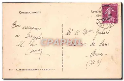 Bagnoles-de-l'Orne — Het meer — Lévy et Neudin Frères, Paris — Achterkant