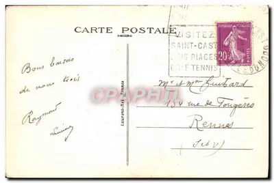 Saint-Cast — A Praia e a Ilha — Costa de Emerande, editor Lois, n° 295 — Verso