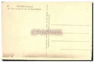 Het Tarn gezien vanaf de weg naar Sainte-Enimie — Prades (Lozère) — Les Editions d'Art WYGN, Parijs — Achterkant