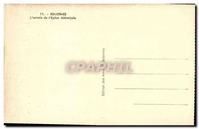 Solemes — Wejście do abbatii — Wydawnictwo Przyjaciół Solemes — Rewers