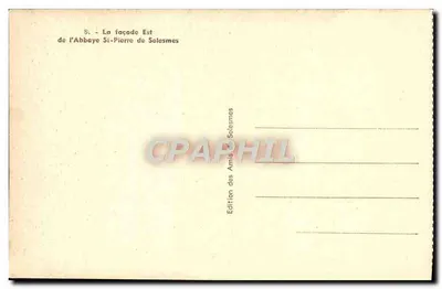 Abbatia św. Piotra w Solesmes — Fronton Wschodni — Wydawnictwo Przyjaciół Solesmes — Rewers