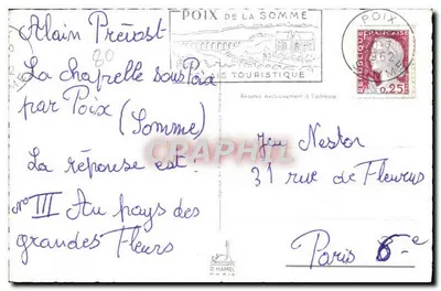 Pansze i krajobraz — Jedna pansza z Poix — wydawca D. Hamel, Paryż — Rewers