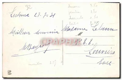 Lectoure - Widok panoramiczny — Fot. Labeuche Fr. - Toulouse, n° 338 — Rewers