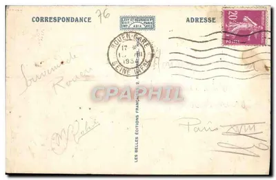 Rouen — Duży Zegar — Wydawca Adig, nr 212 — Rewers