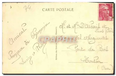 Chamonix — Algemene uitzicht — Uitgaven van de Alpische Galerijen — Achterkant