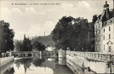 Brantôme — A Drôme, vista tirada do Ponte Novo — R. Lacroix