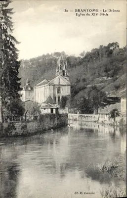Brantôme - A Drônnne - Igreja do Século XII — Cl. R. Lacroix