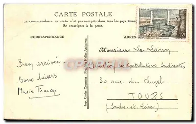Association Amicale des P.T.T. — Façade de la Maison de l'Amicale — Imp. P. Courmont - Provincias Archereau — Rückseite
