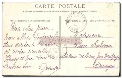 Haras du Pin — Zamek — Widok na ogród — Wydawca E. BOUSSET, ARGENTON-CECHÉ — Rewers