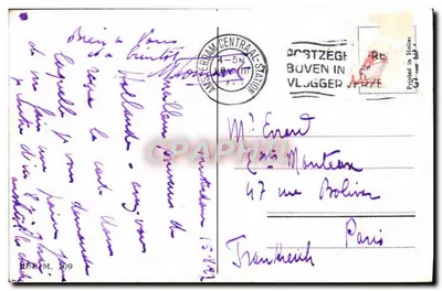 Paisagem holandesa com moinho de vento — A. Matters — editor não visível — Verso