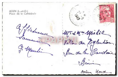 Agen — Plaza de la Catedral — Editor Pimy — Reverso
