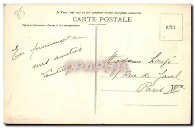 LES SABLES-D'OLONNE — Partida para passeio marítimo em barco automóvel — Edição das Novas Galerias n°143 — Verso