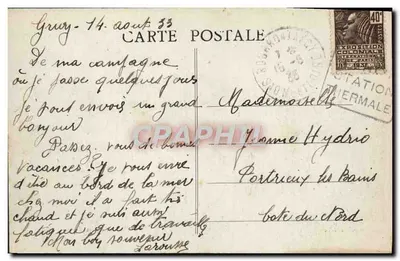 Grury — Ogólny widok — Wydawca: BOTTINIS & COURELIER, N° 4004 — Rewers
