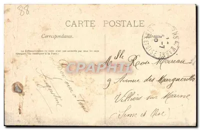 Bilhete postal antigo Saint Gorgon perto de Rambervillers — Verso