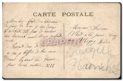 Donna in abito decorato — Buon Anno 1910 — BBM n°27 — Verso