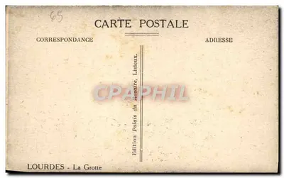 Lourdes — Grotta — Wydawnictwo Palais du Rosaire, Listeux — Rewers