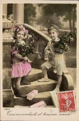 Dzieci z bukietami — 4242 — Wydawca nieznany