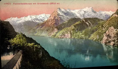 Bilhete postal antigo Vierwaldstattersee mit Urirotstock