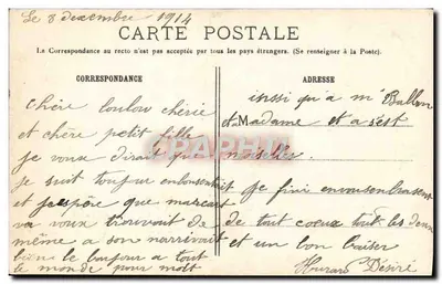 Reims — Katedra zniszczona przez obusy Niemieckie — L'H, Paryż, nr 203 — Rewers