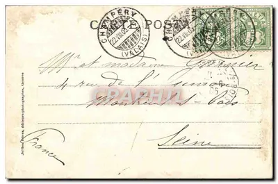 La Dent du Midi — vue alpine enneigée — J.J. 1228 — Verso