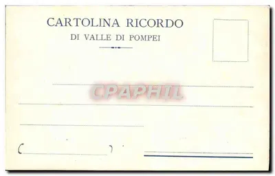 Valle di Pompei — Via Sacra — Impressa pelos Filhos dos Carcerati na Escola Tipográfica de Valle di Pompei — Verso