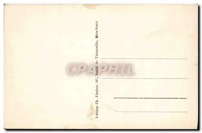 Metz — Katedra — widok fasady gotyckiej z dzwonnicą i figurami — Wydawnictwo Ch. Fischer, nr 93 — Rewers