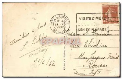 METZ - Esplanada e Fonte — 159 — Edição Ch. Fischer — Verso