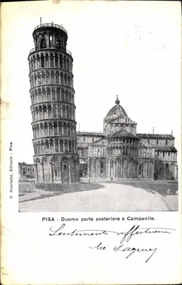 Pise - Duomo partie postérieure et Campanile — O Scarlatti, Editeur - Pise