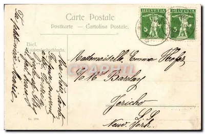 Biel. Taubenlochschlucht. — Ponte de pedra sobre um cânion — Carta postal n°228 — Verso