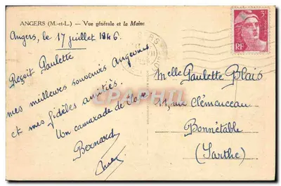 Angers — Ogólny widok i Maine — C. Ciny, wydawca — Rewers
