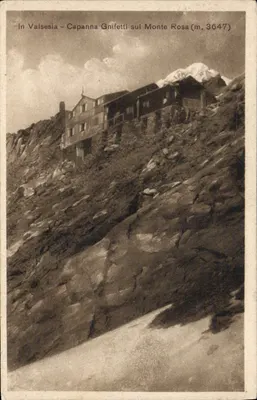Capanna Gnifetti na Monte Rosa (m. 3647) — Valsesia — Wyd. Zanfa - Varallo, nr 2-1826