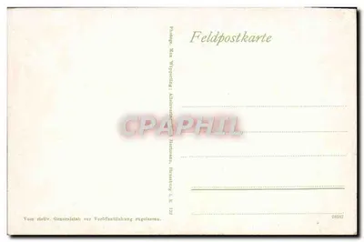 Grünenbodt — Künstlerisches Schneeschuhläufergrab — Feldpostkarte von Max Wipperling — Rewers