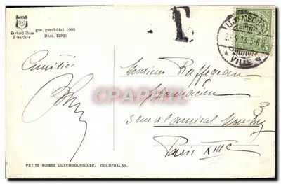 Kleine Zwitserse Luxemburg — Goldfralay — Gerhard Thien, Elberfeld — Achterkant