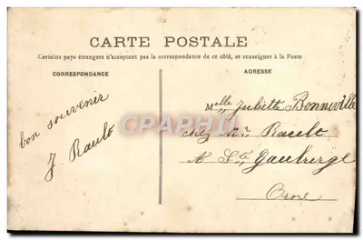 Nevers - Petits Jardins — vue de jardin et bâtiments — B. F., Paris — Rewers
