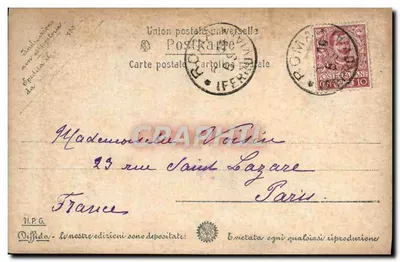Rzym — S. Pietro — Acquasantiera po prawej stronie — wydawca N.P.G. nr 472 — Rewers