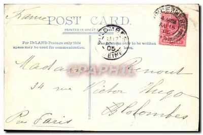 Vista de Windermere a partir de Orrest Head — Série de Valentes 4660 — editor JV — Verso