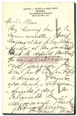 Os Crianças de Clodomir — Museu de Belas Artes de Nantes — Boisseau — Verso