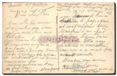 Lourdes – Bazylika i Góry – Stara pocztówka nr 19 — Rewers