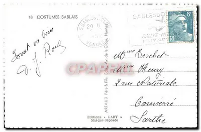 Kostiumy sablais — scena rybacka — Wydawnictwo Gaby, nr 18 — Rewers