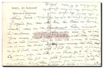 Paryż — Katedra Madeleine — Wydawca Paryż, nr 1419 — Rewers