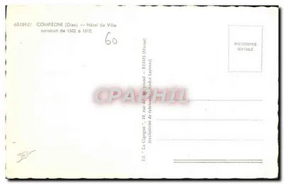 Compiegne — Stadhuis — La Cigogne — Achterkant