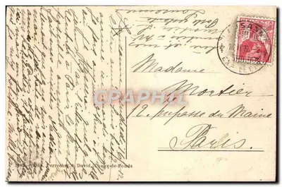 Lausanne — Ogólny widok i katedra — Wydawca: Éd. Perrochet & David, Chaux-de-Fonds — Rewers
