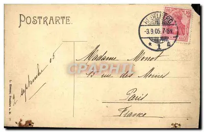 Heidelberg — Zamek z tarasy — L. Kromer, Frankfurter Straße 8, Heidelberg — Rewers