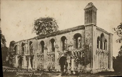 Capela de São José, Abadia do Norte de Glastonbury — Glastonbury — Pub. by Goodall, 'Wilkinson's Series'
